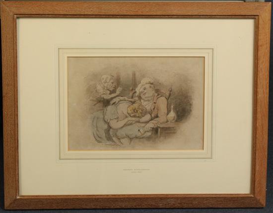 After Thomas Rowlandson (1756-1827), The Drunkard, 8 x 11.75in.